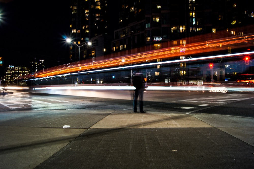 Nightfall in the city 
